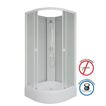 Душевая кабина Niagara Promo P100/26/MT/BK 100х100 четверть круга без крыши ориентация универсальная